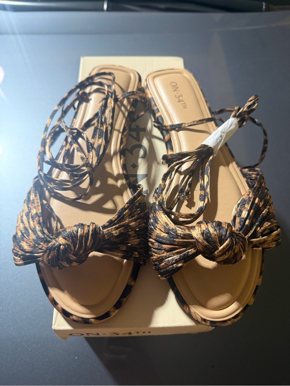 “New” On-34th JENNIEEF Knot Lace-Up Sandals size7,9